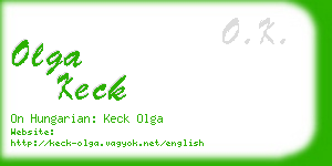 olga keck business card